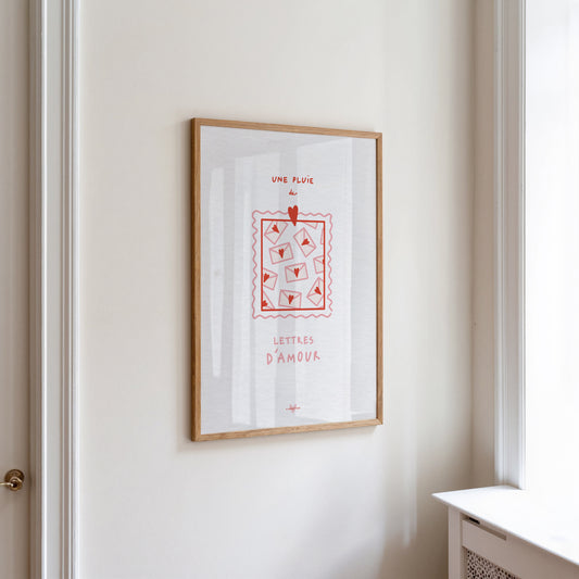 Affiche — Pluie de lettres