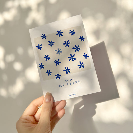 Tu es ma fleur — Carte de vœux à message