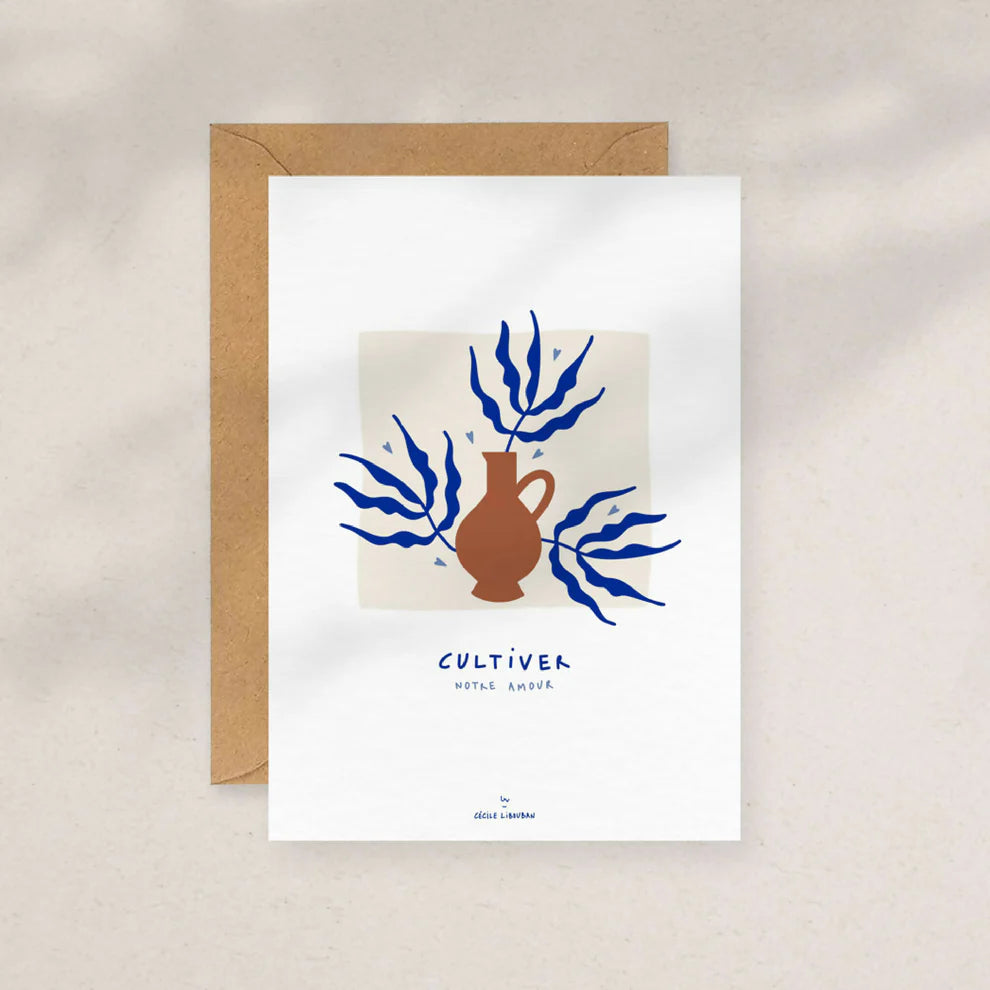 Cultiver notre amour — Carte de vœux à message
