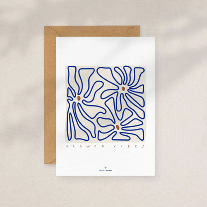 Flower vibes — Carte illustrée