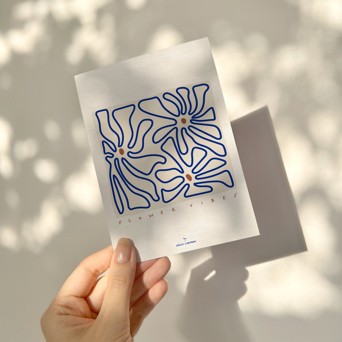 Flower vibes — Carte illustrée