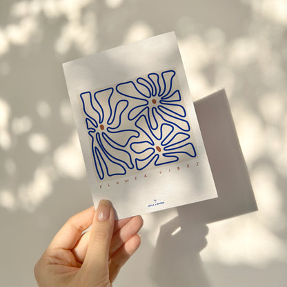Flower vibes — Carte illustrée