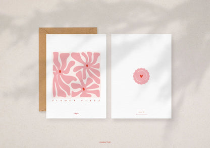 Flower vibes — Carte illustrée