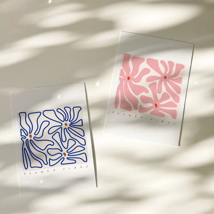 Flower vibes — Carte illustrée