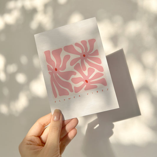 Flower vibes — Carte illustrée