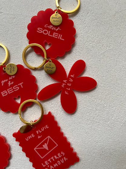 Porte-clés — Coeur soleil
