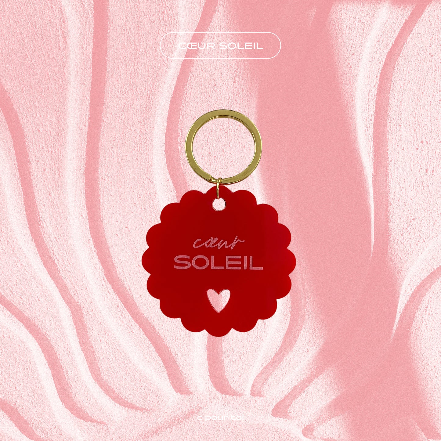 Porte-clés — Coeur soleil