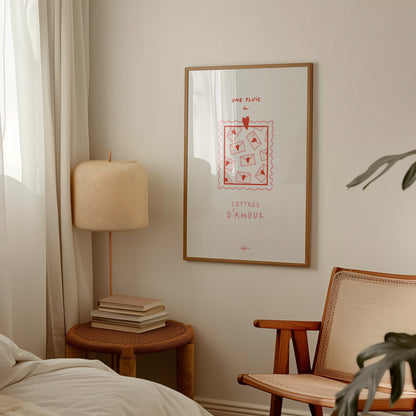 Affiche — Pluie de lettres