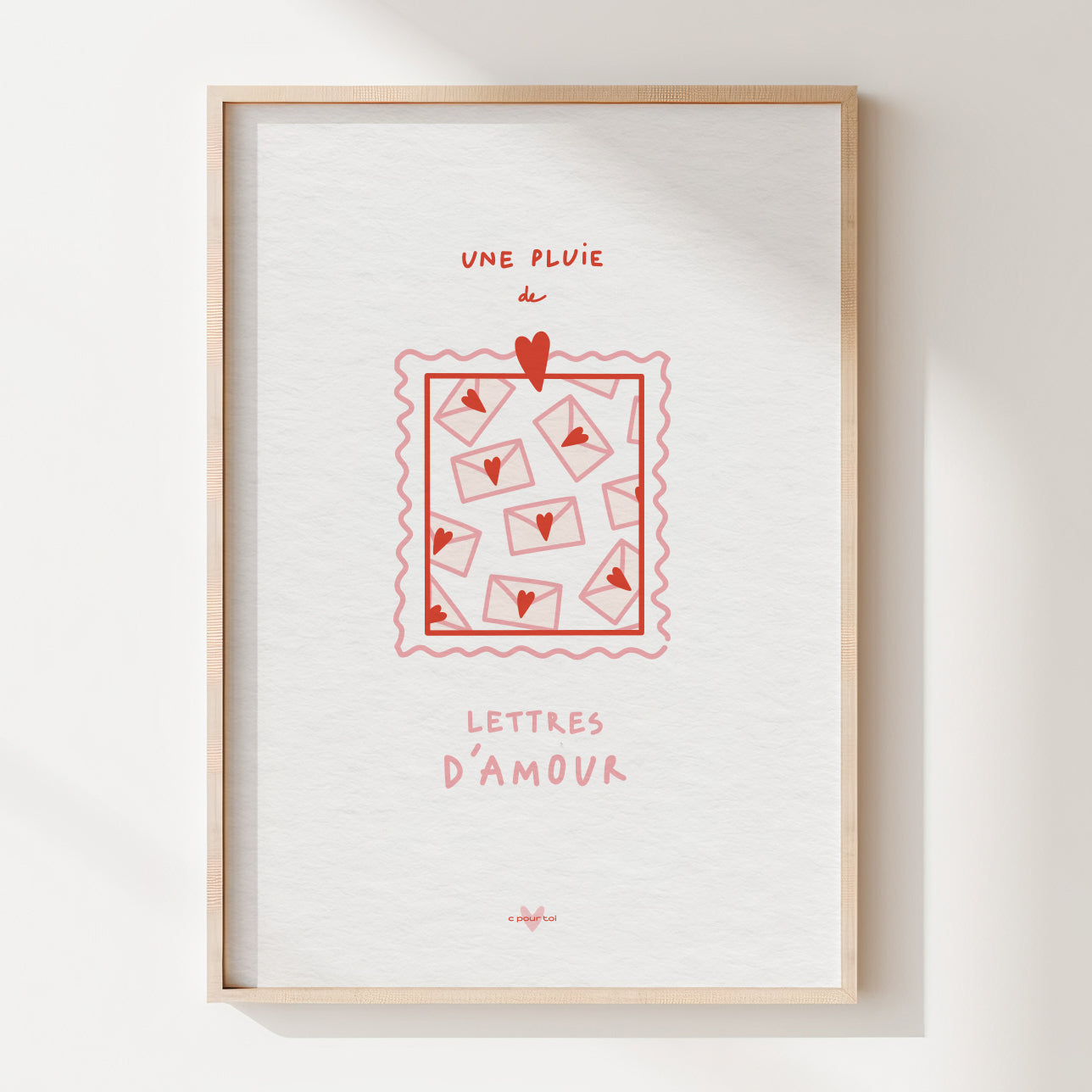 Affiche — Pluie de lettres