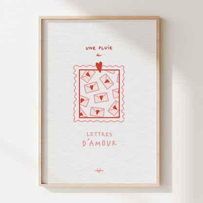 Affiche — Pluie de lettres
