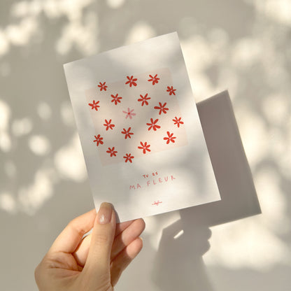 Tu es ma fleur — Carte de vœux à message