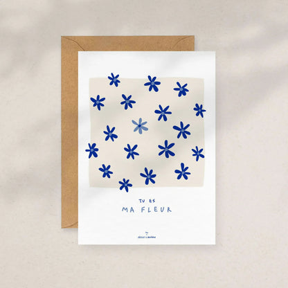 Tu es ma fleur — Carte de vœux à message