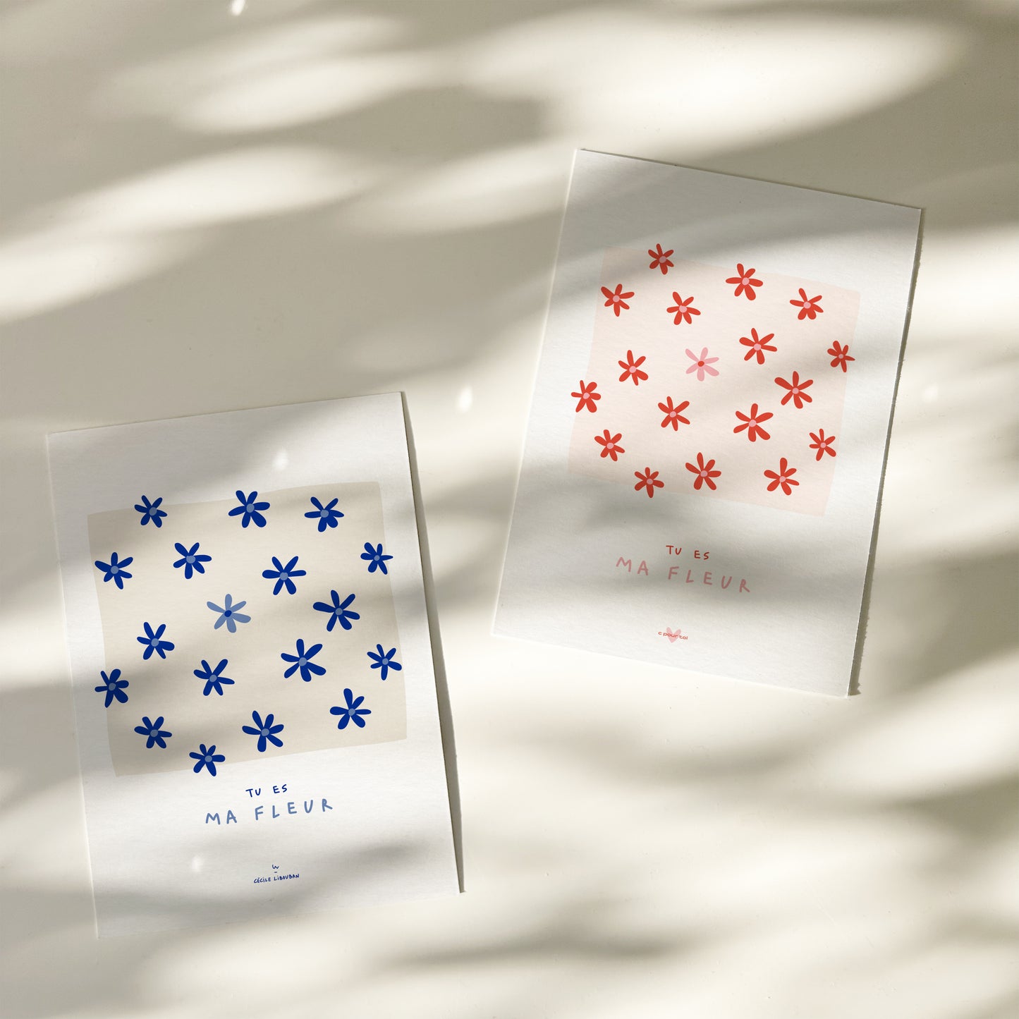 Tu es ma fleur — Carte de vœux à message