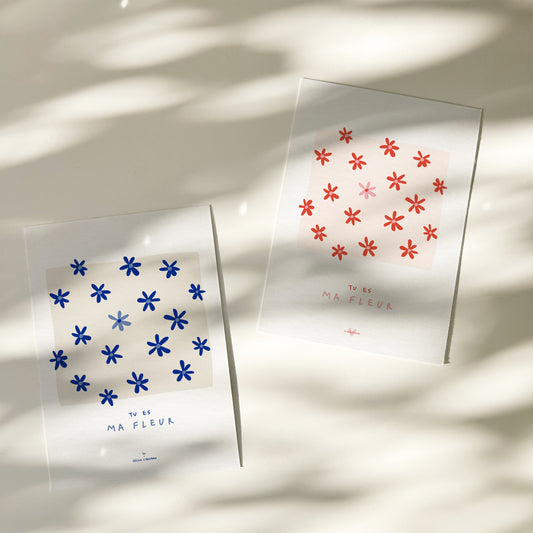 Tu es ma fleur — Carte de vœux à message